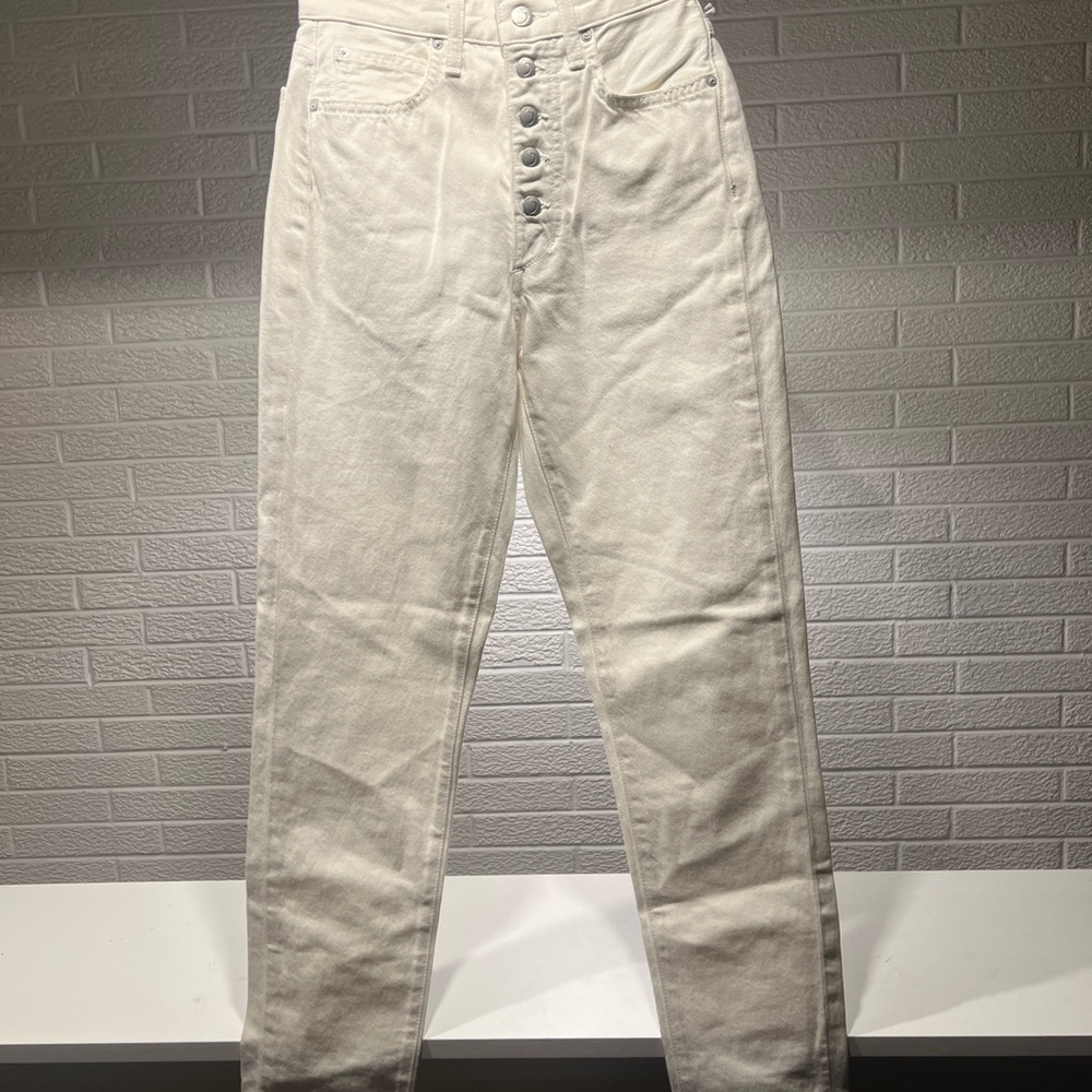 WeWoreWhat Cream Denim Pants‎